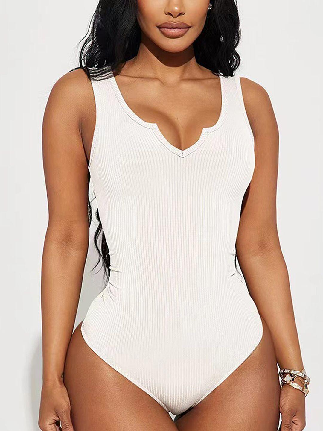 lulu & sky ribbed sleeveless bodysuit