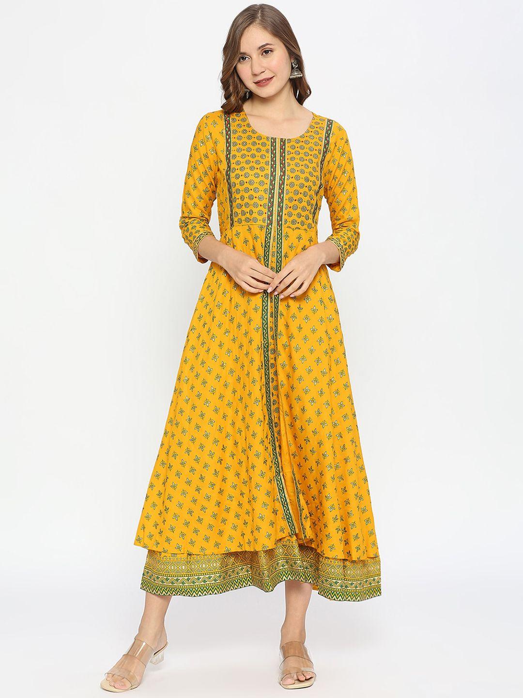 zri ethnic motifs printed anarkali kurta