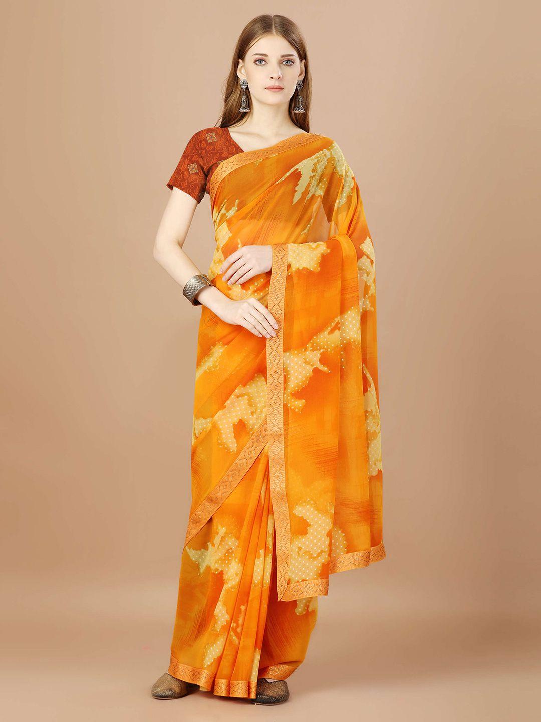 mitera abstract printed pure georgette saree