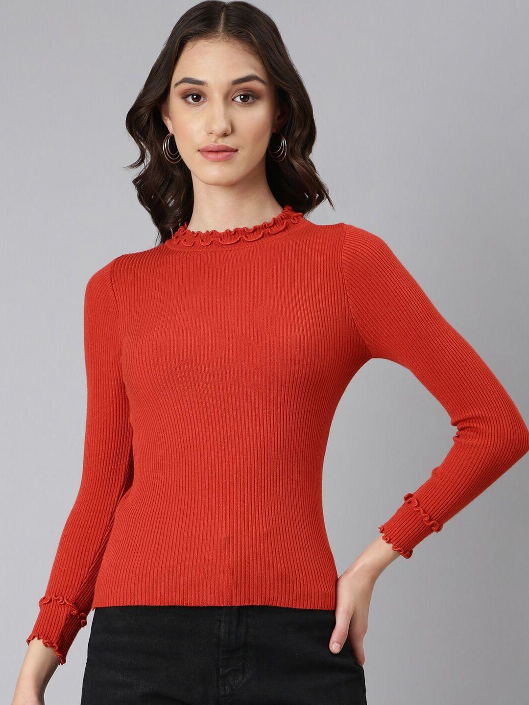 showoff high neck regular top