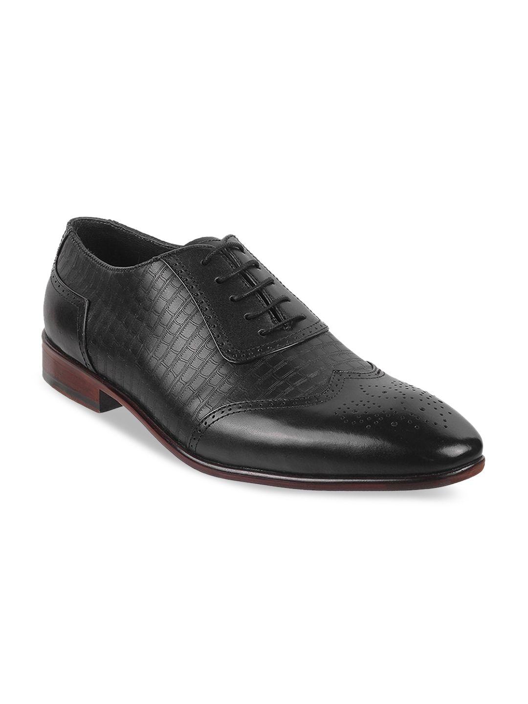 j.fontini men textured leather formal brogues