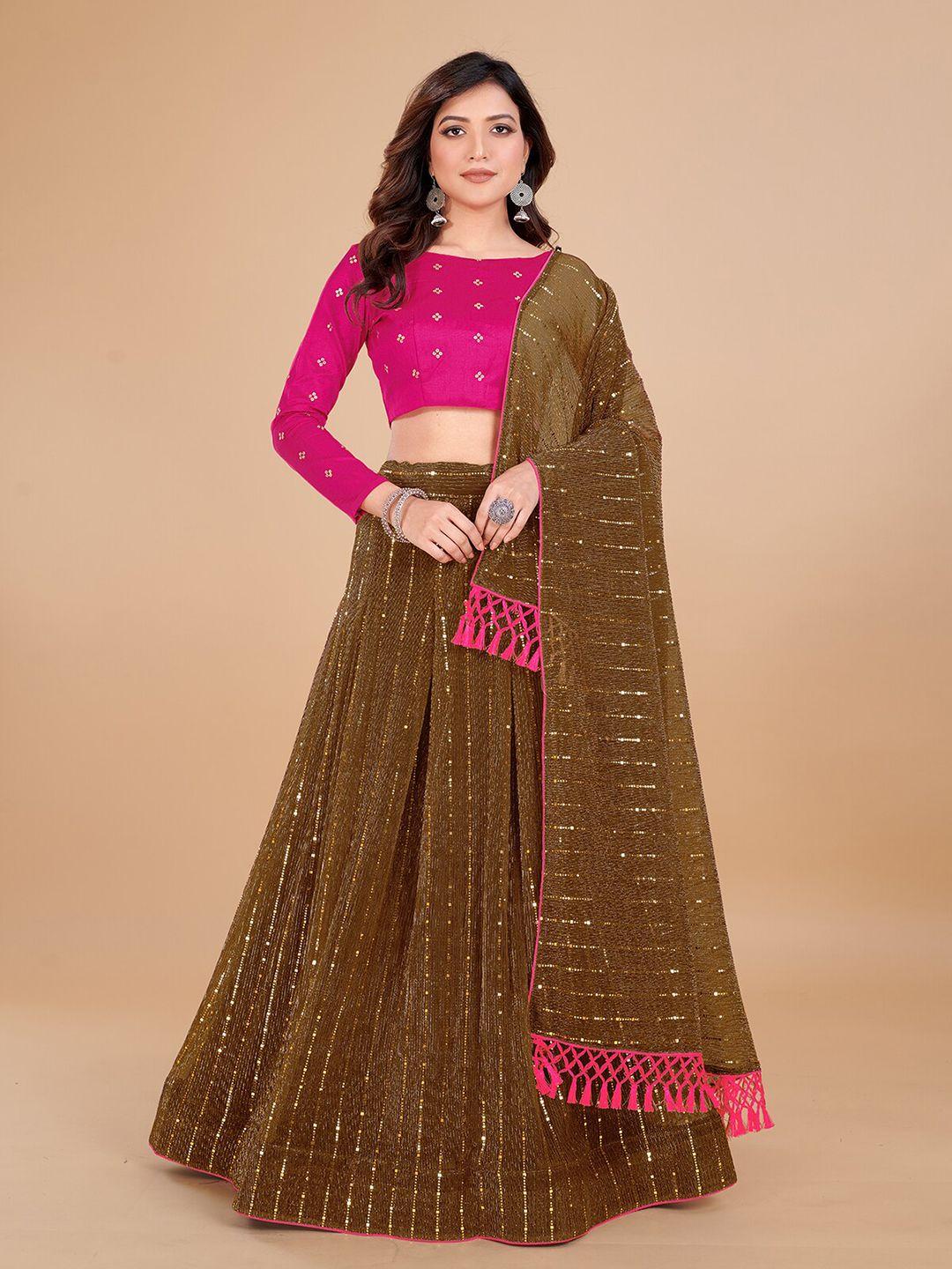 kalini bembellished ready to wear lehenga & unstitched blouse with dupatta