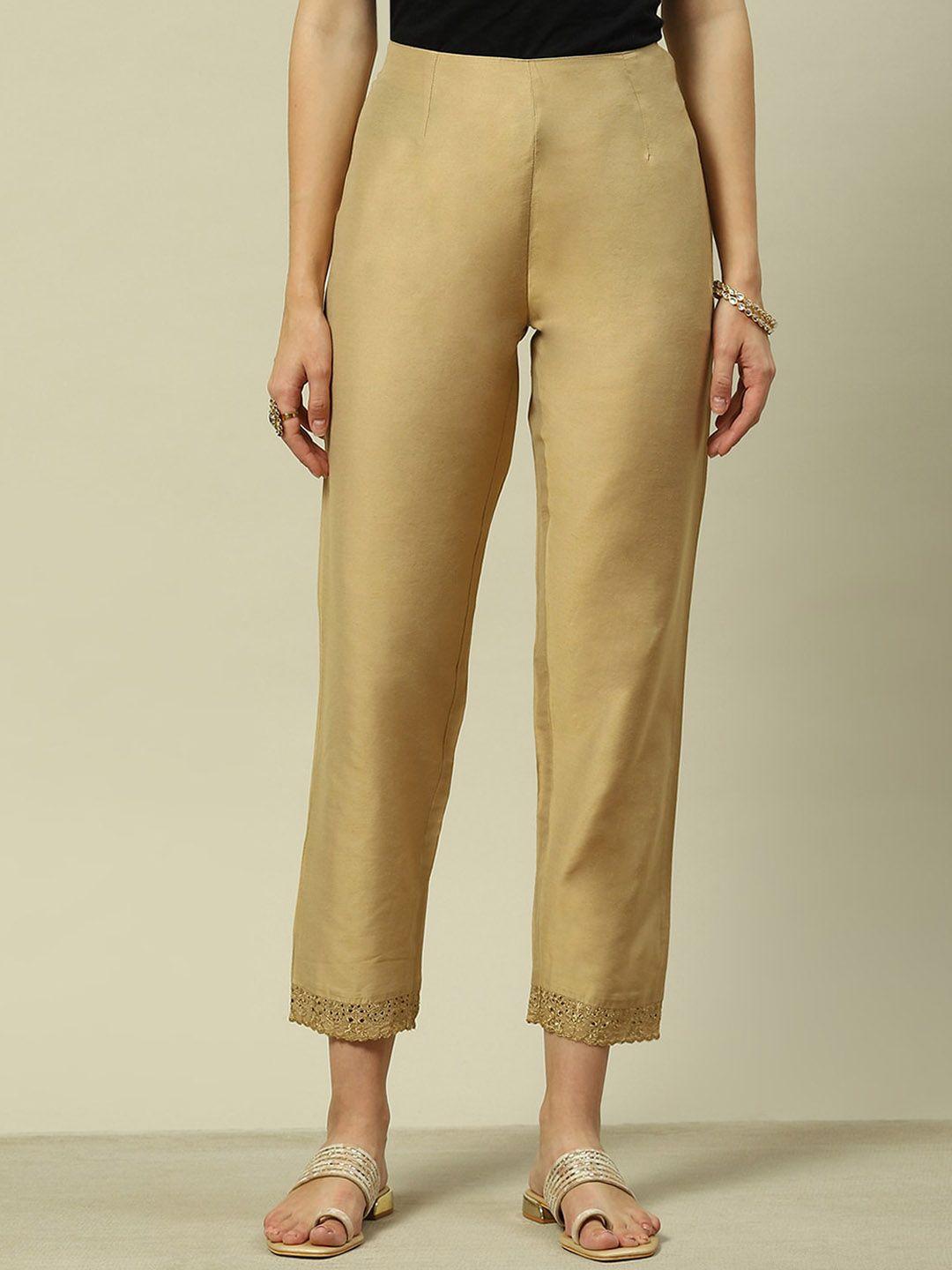 rangriti women mid-rise trousers