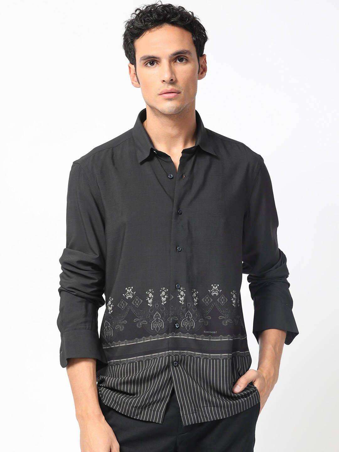 rare rabbit slim fit ethnic motifs printed casual shirt