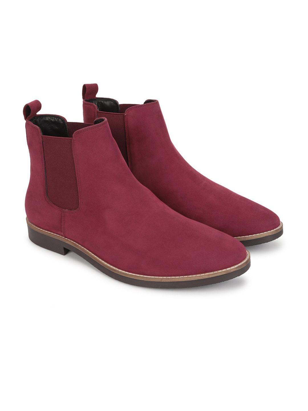 yoho men mid top lightweight suede chelsea boots