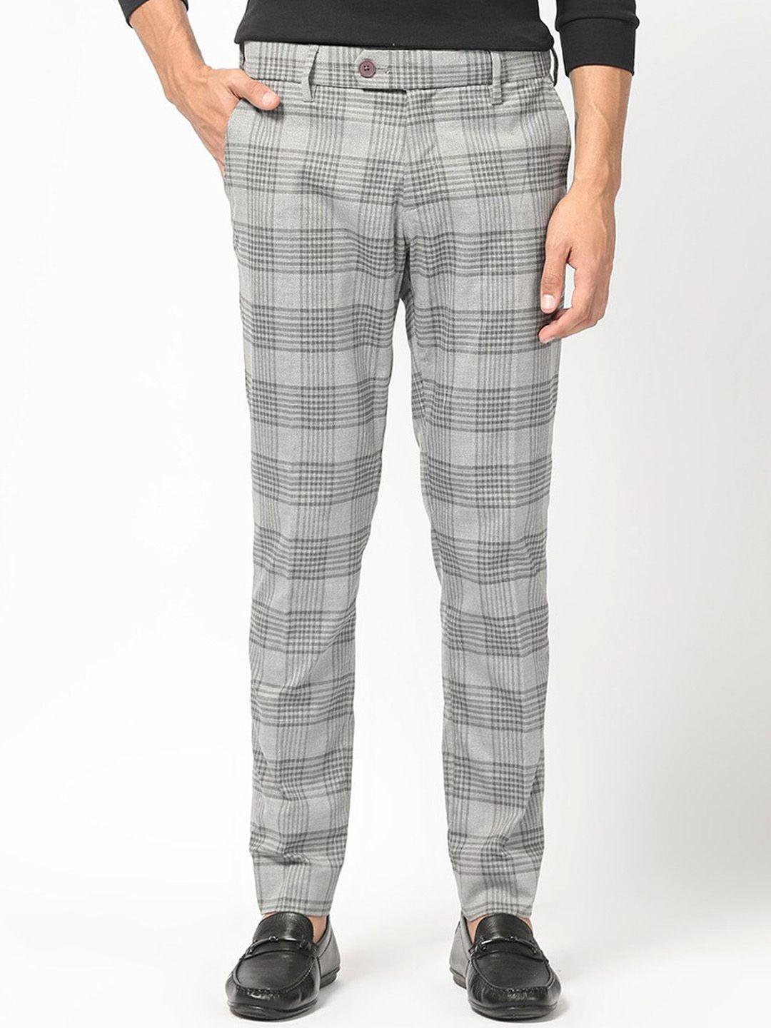 rare rabbit men checked slim fit trousers