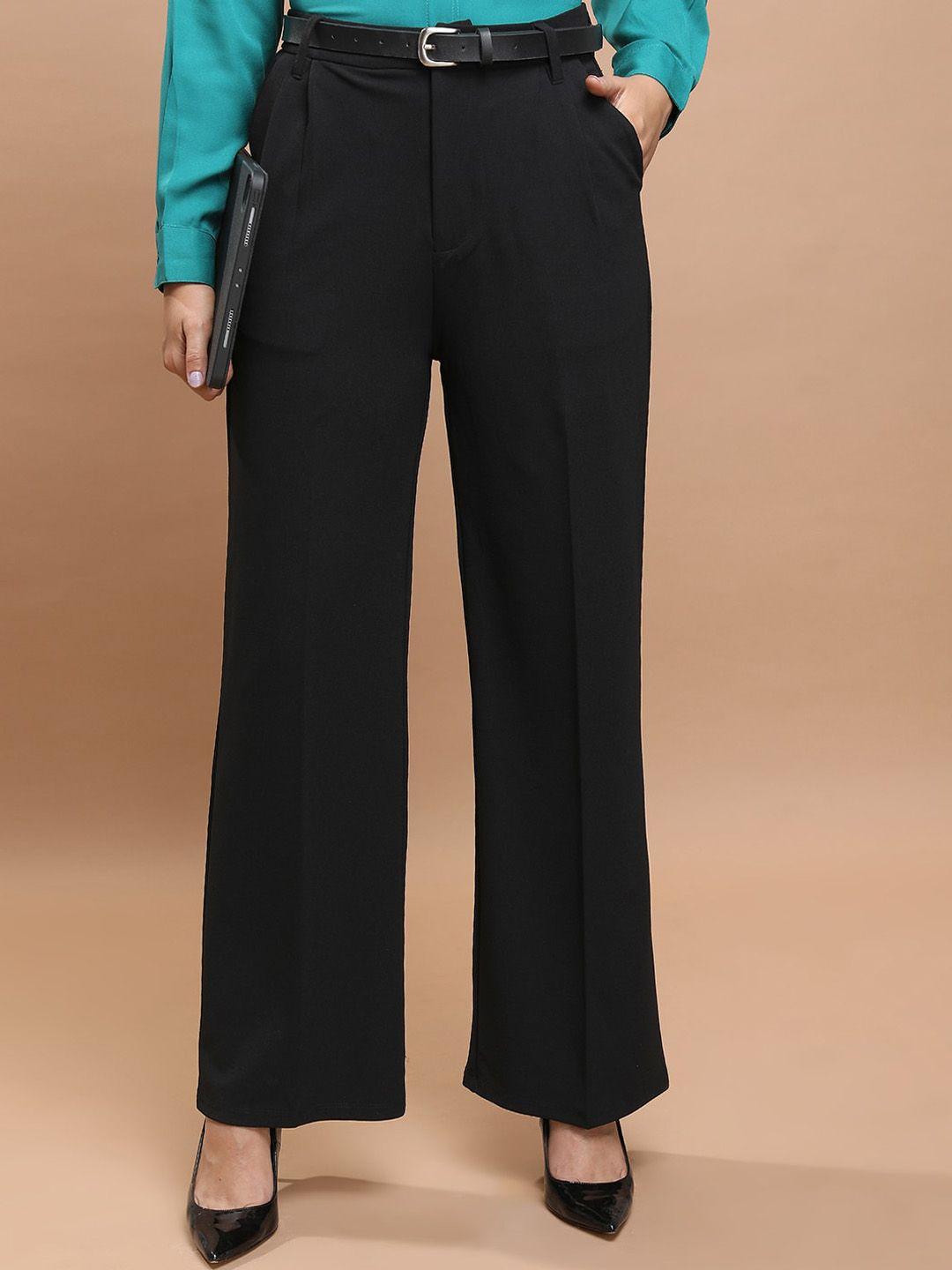 ketch women mid rise flared trousers