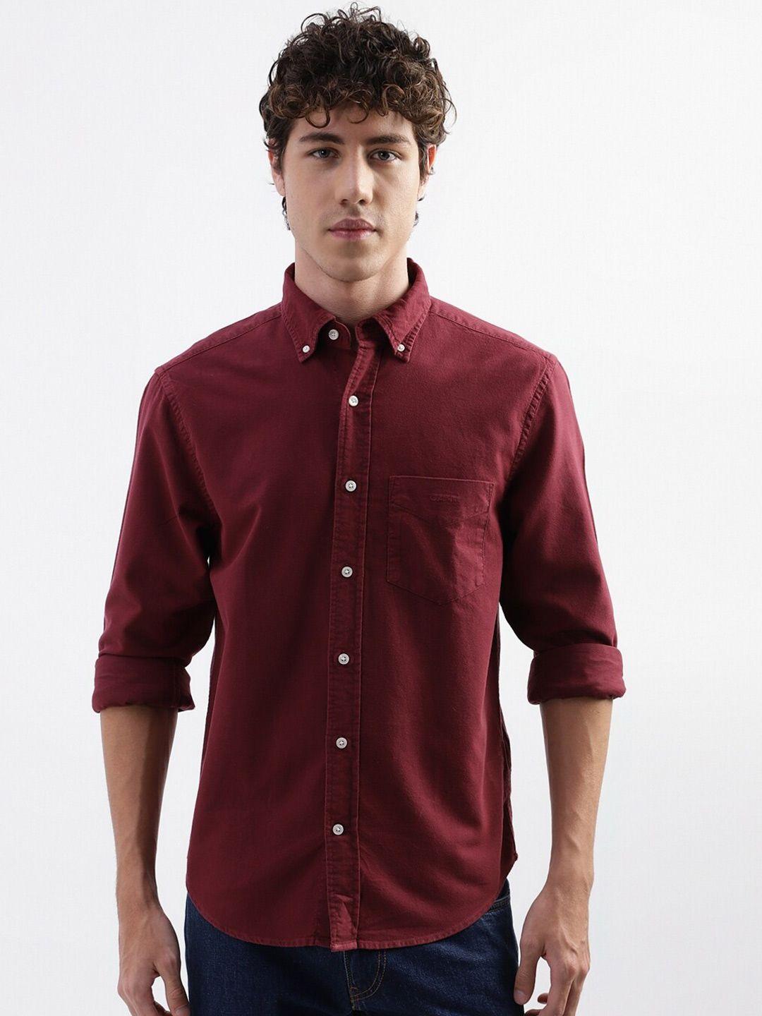 gant button-down collar pure cotton casual shirt