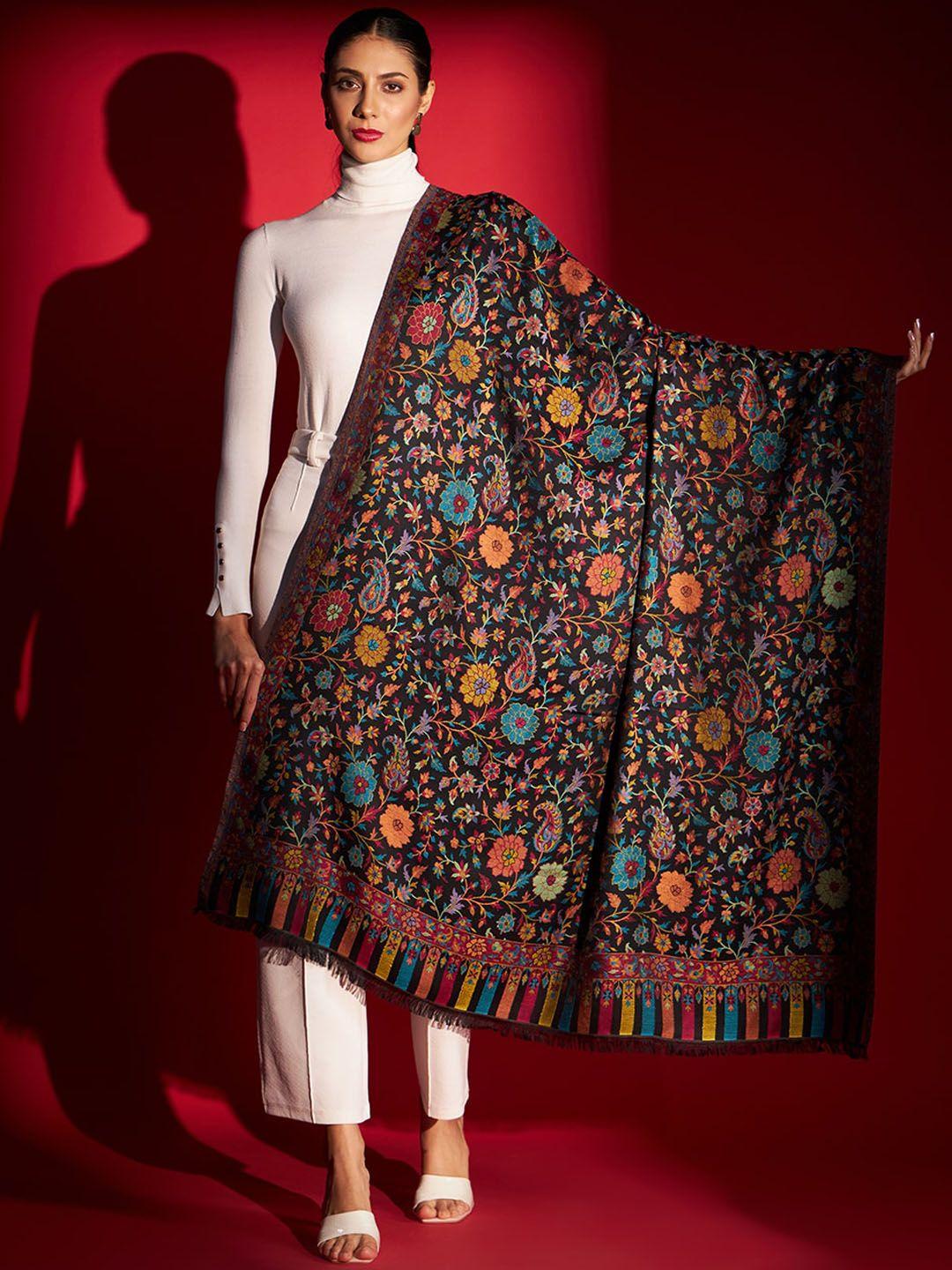 zamour floral printed kani shawl