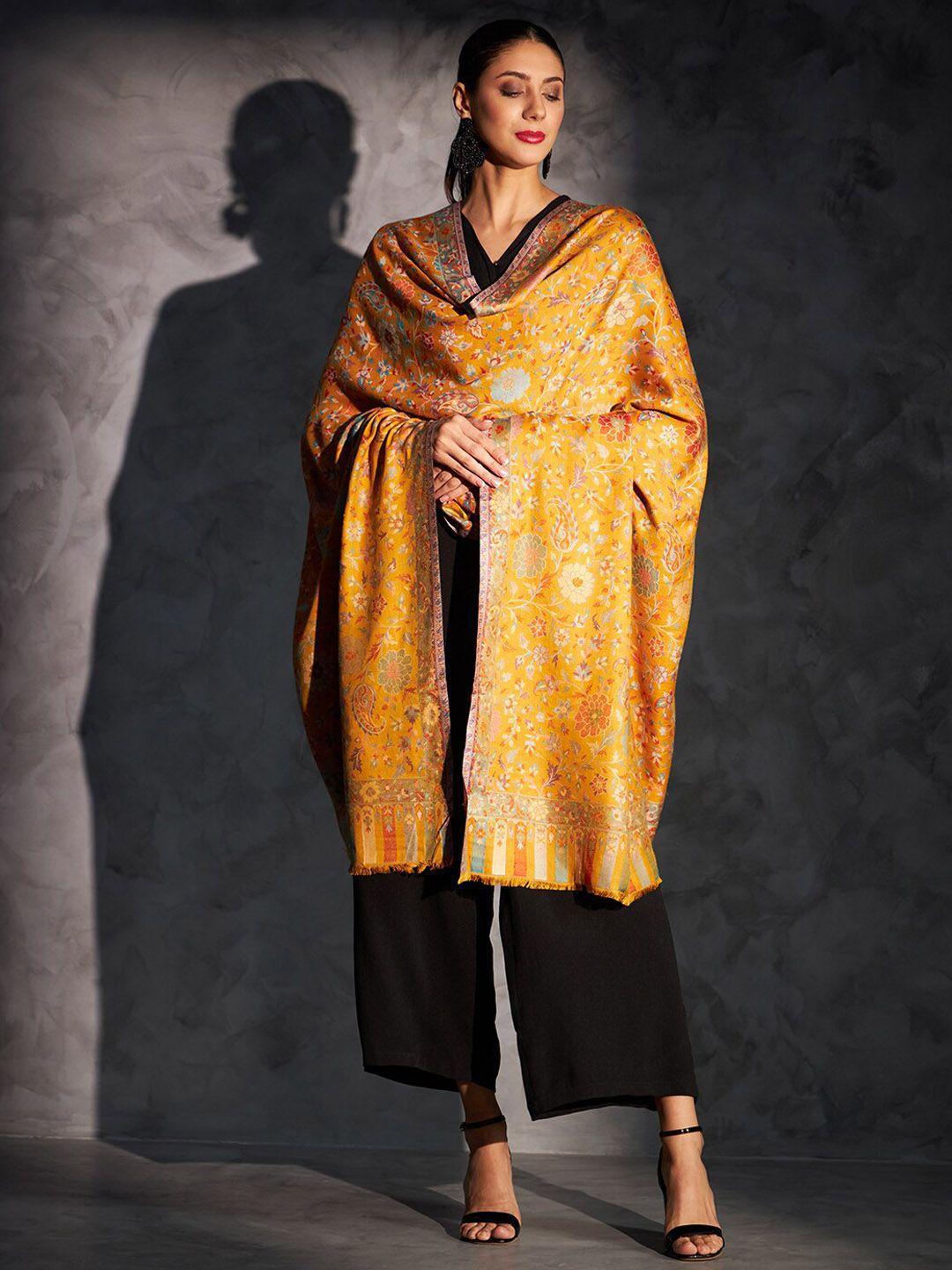 zamour floral printed kani shawl