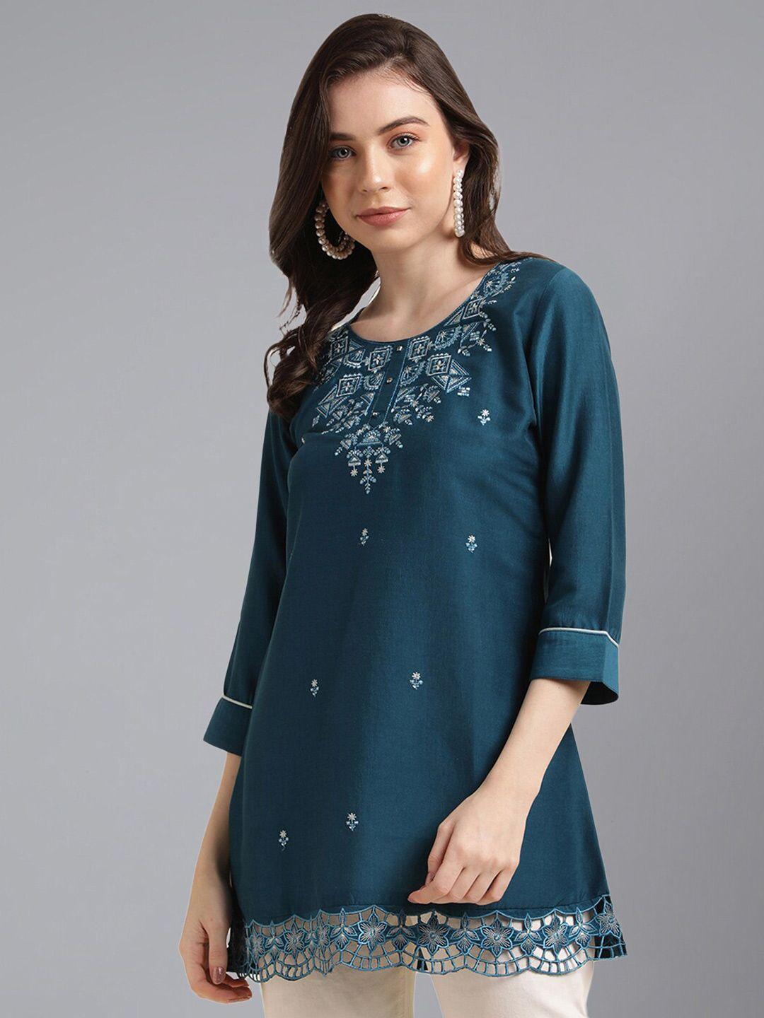 kalini embroidered straight top