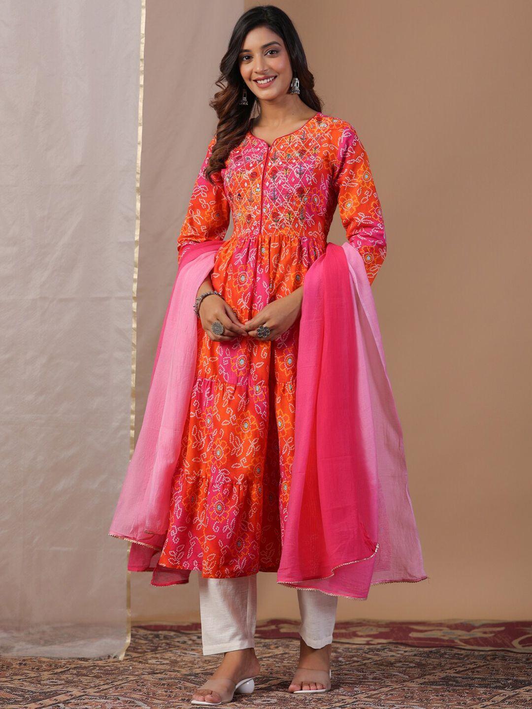 sangria printed pure cotton kurta sets