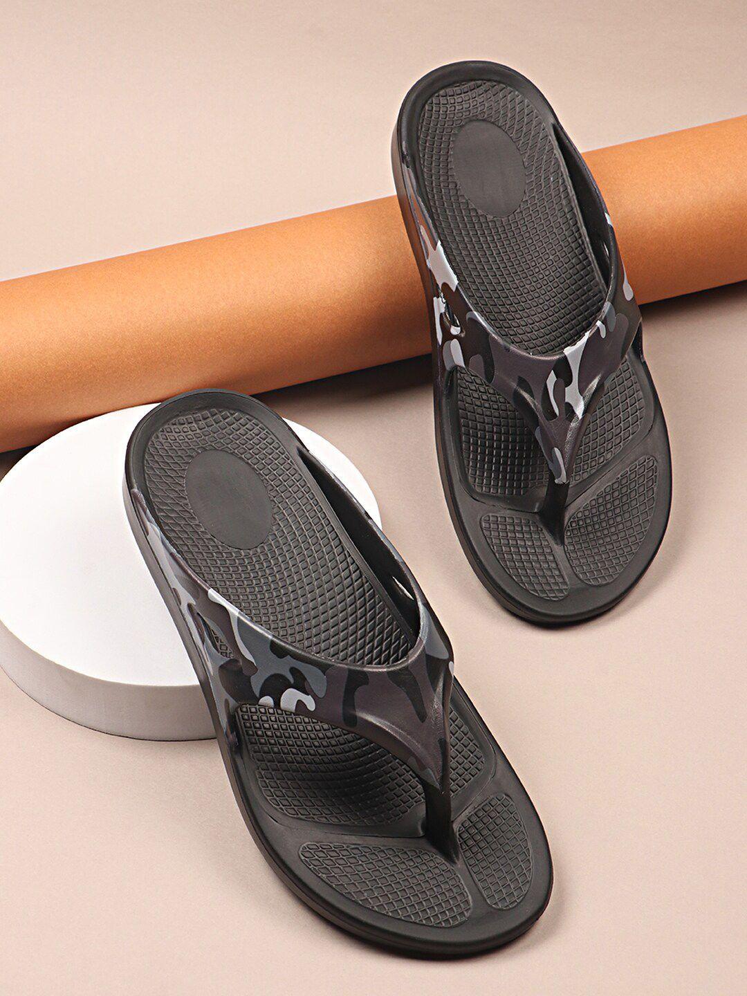 neoz men printed thong flip-flops