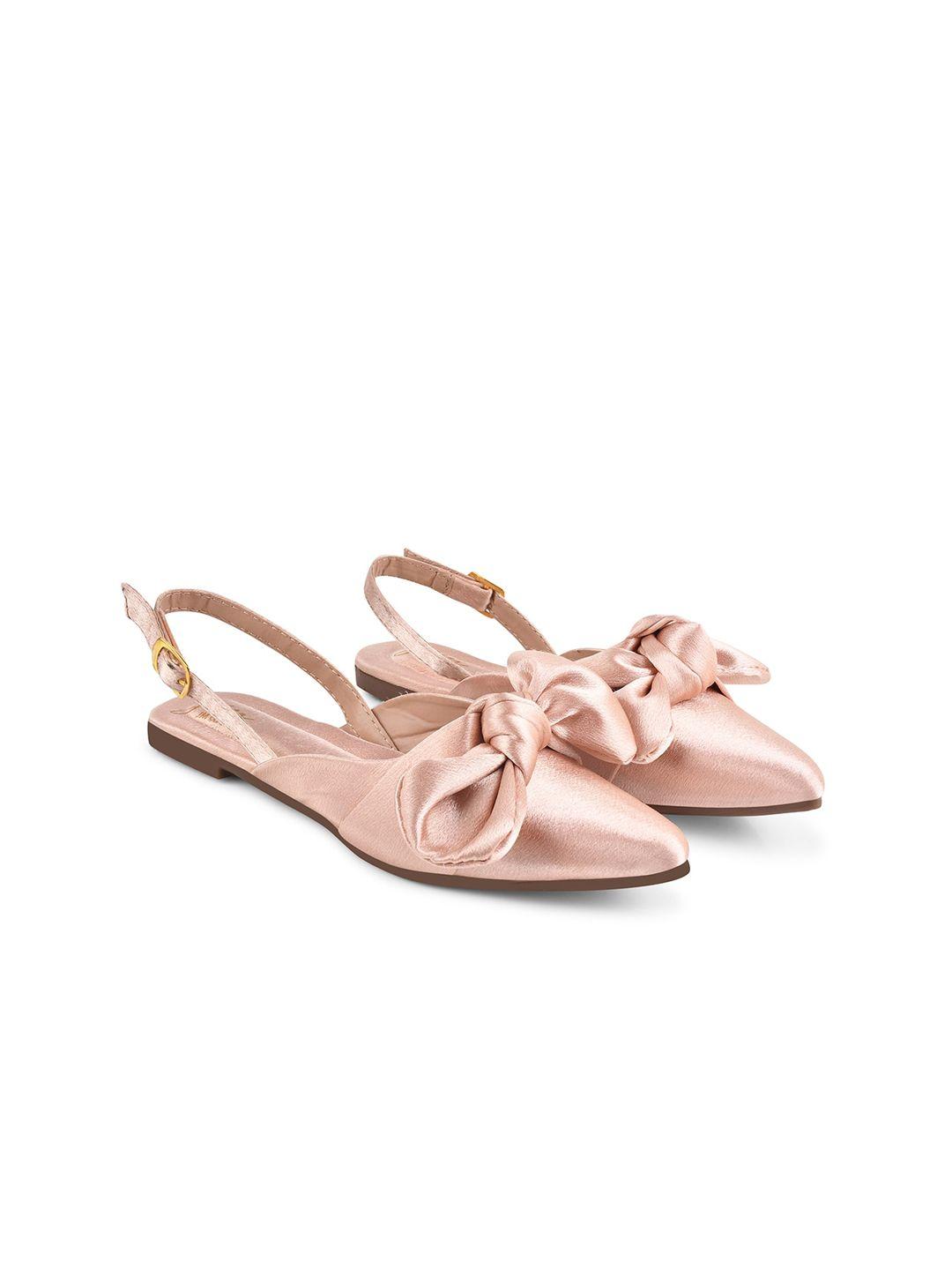 jm looks women pink ballerinas with bows flats