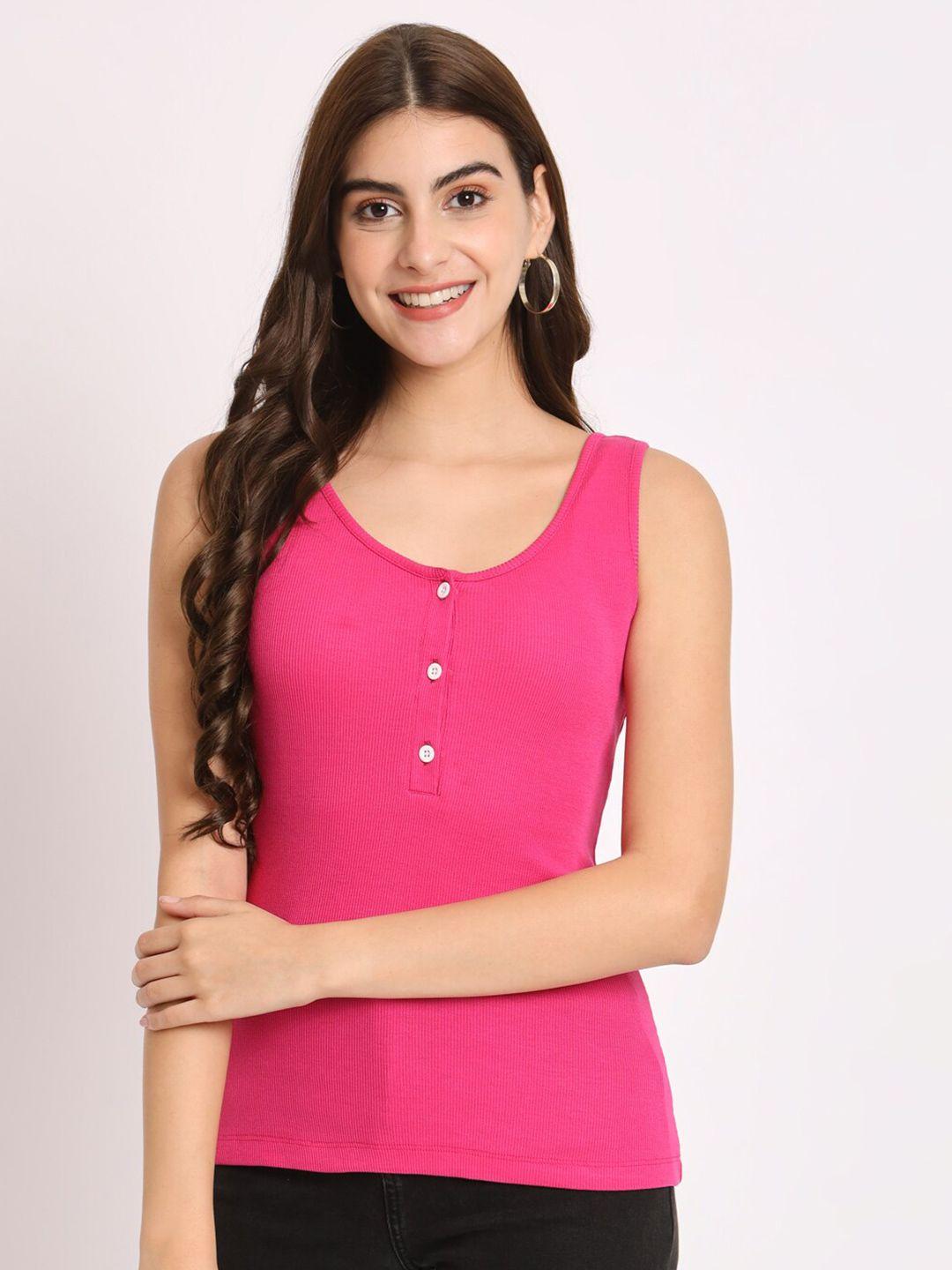 charmgal scoop neck ribbed modal tank top