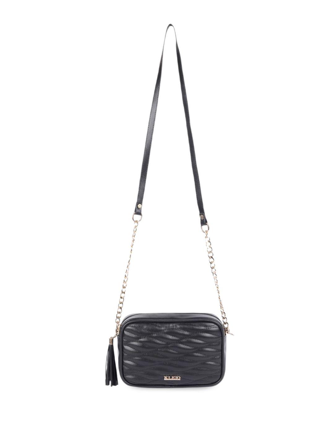 kleio structured sling bag with quilted