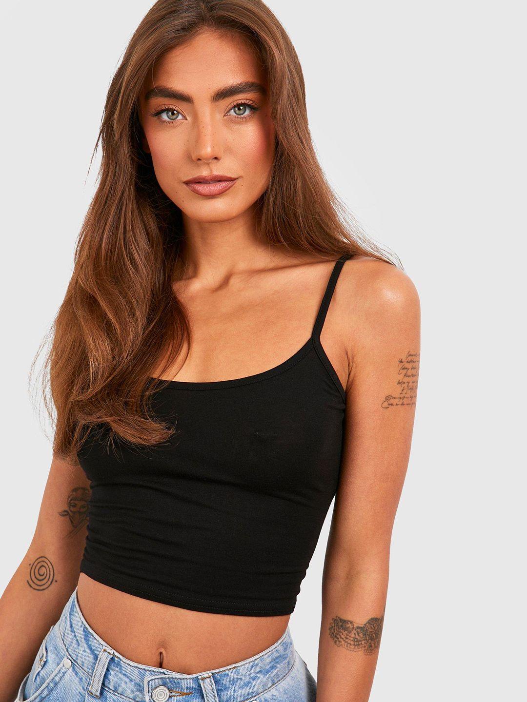 boohoo straps crop top