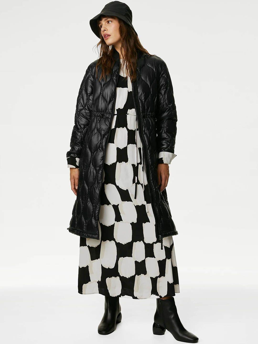 marks & spencer women quilted longline coat