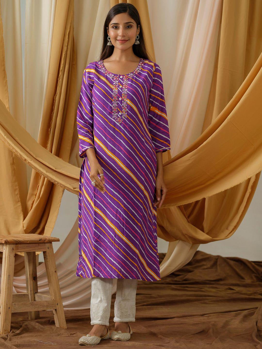 sangria striped straight kurta