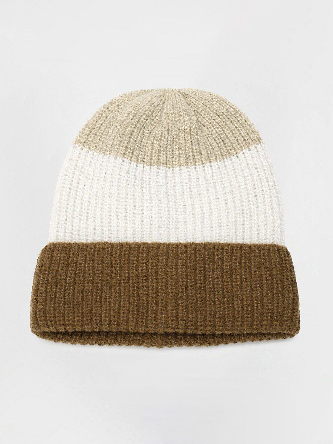 max men colourblocked beanie cap