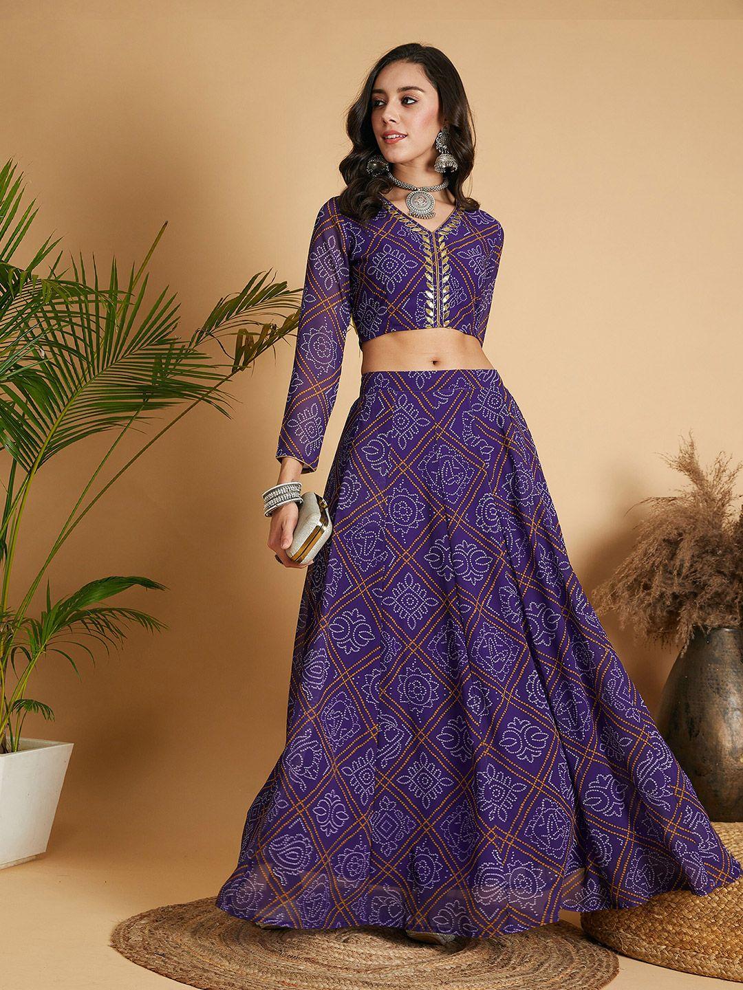 shae by sassafras printed sequinned ready to wear lehenga & choli