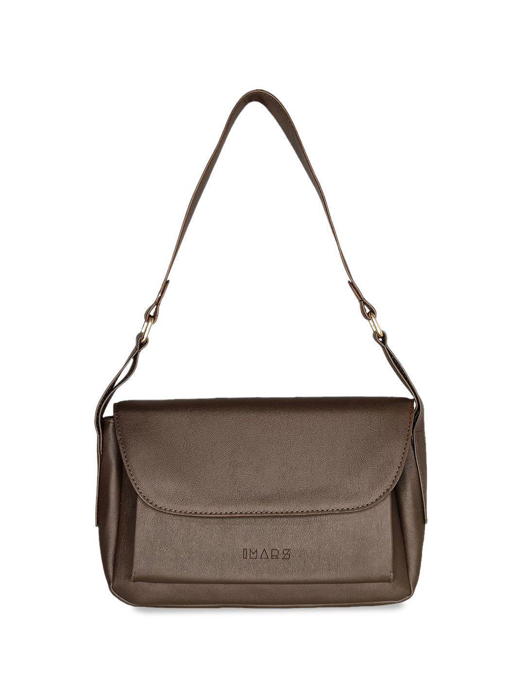 imars brown structured shoulder bag with fringed