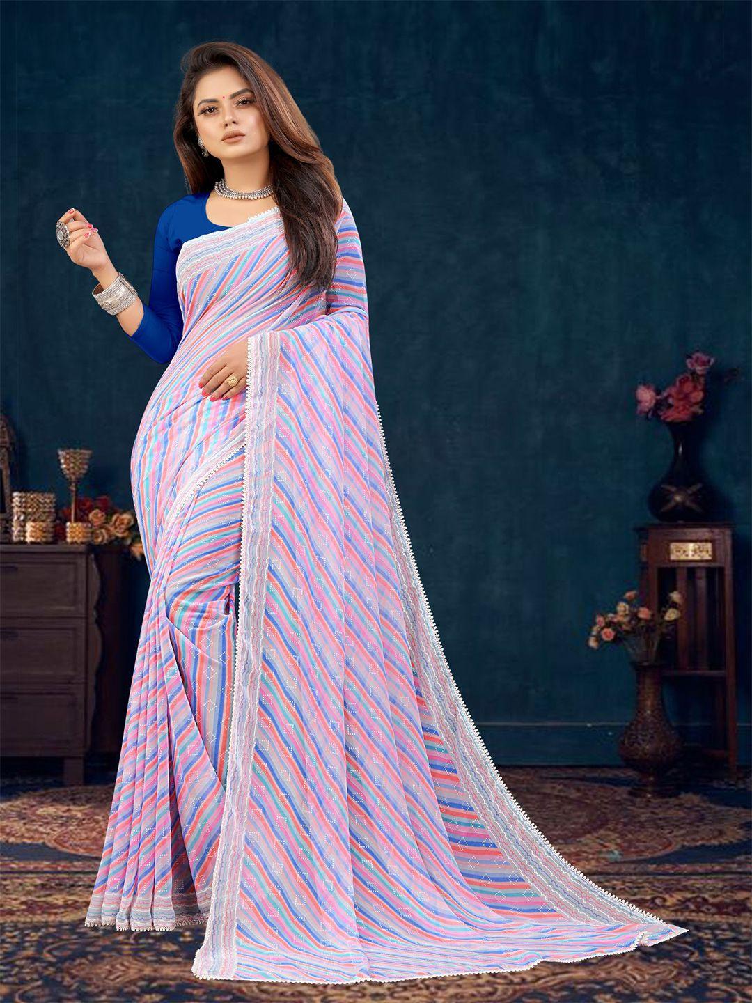 vairagee striped printed saree