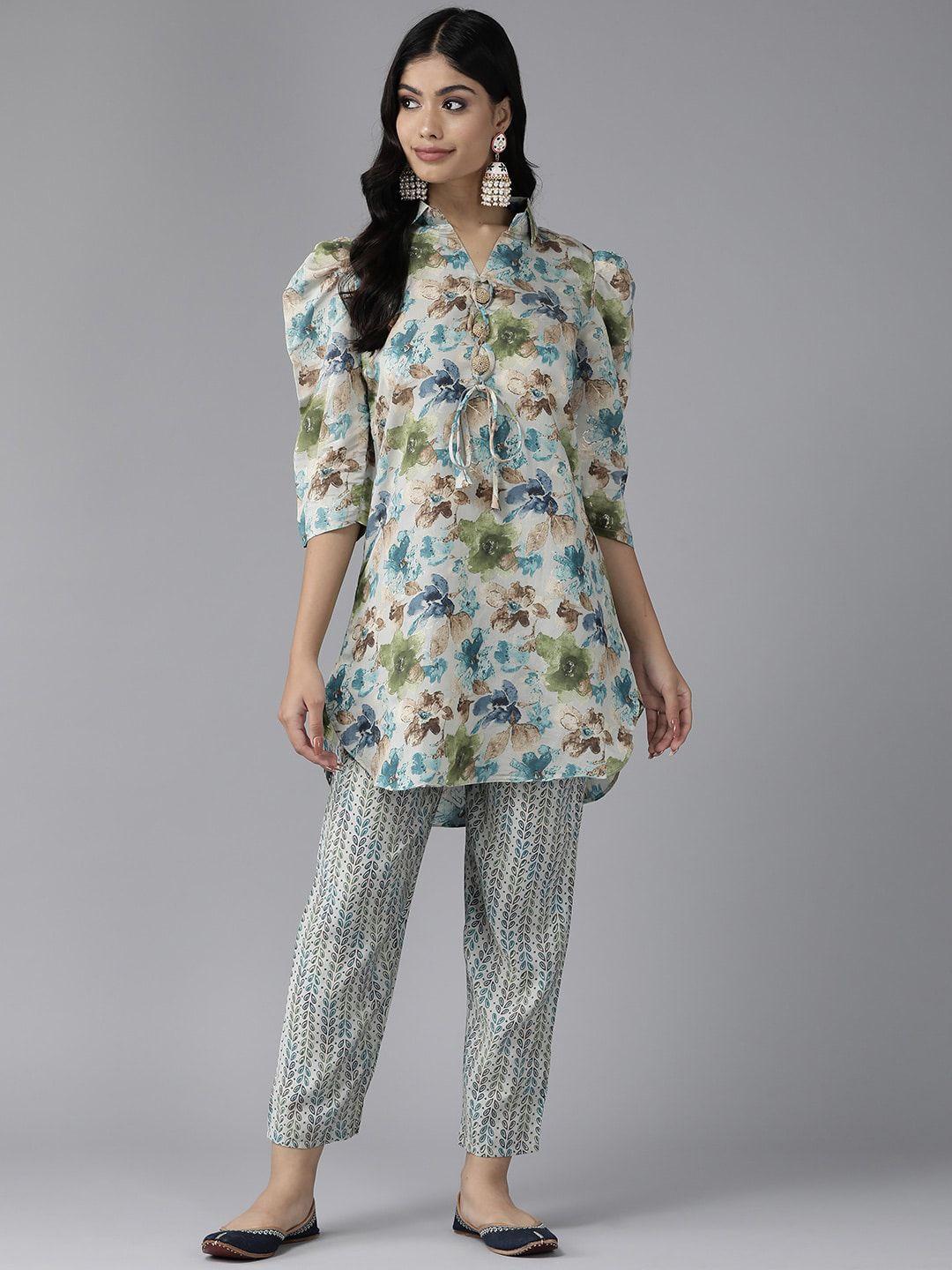 baesd floral printed pure cotton co-ord set