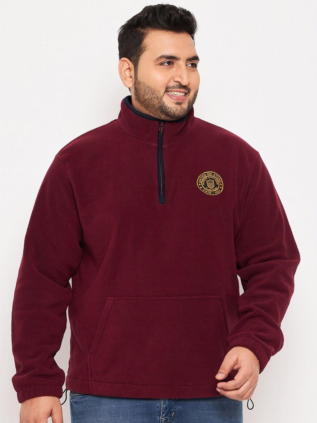 club york plus size mock neck fleece pullover sweatshirt