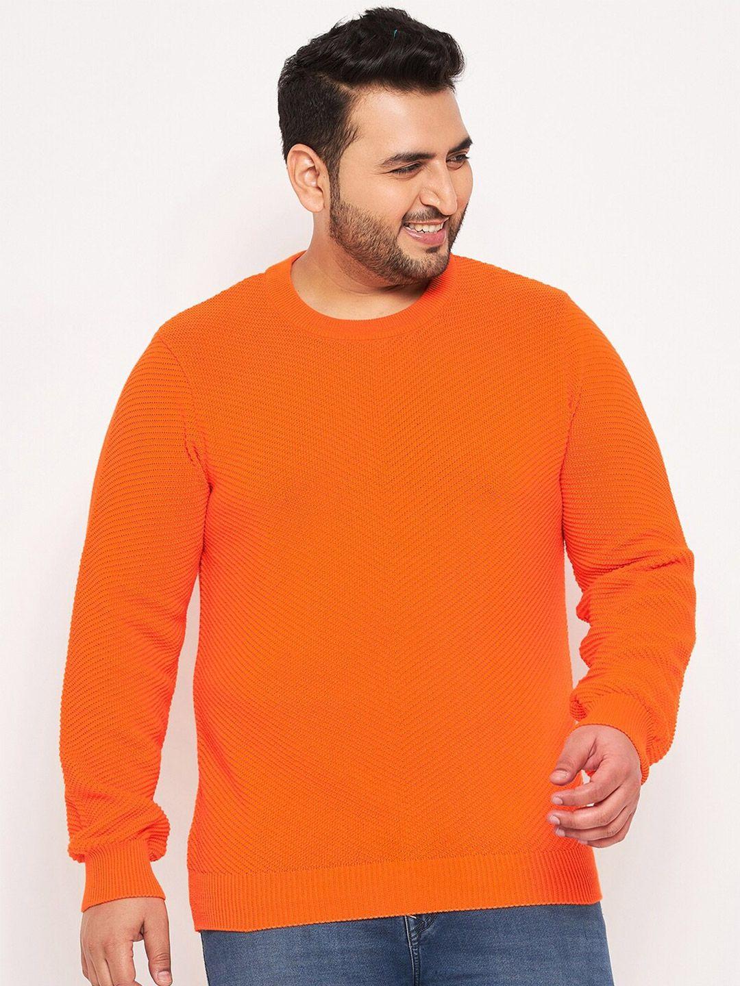 club york plus size round neck long sleeve cotton pullover sweater