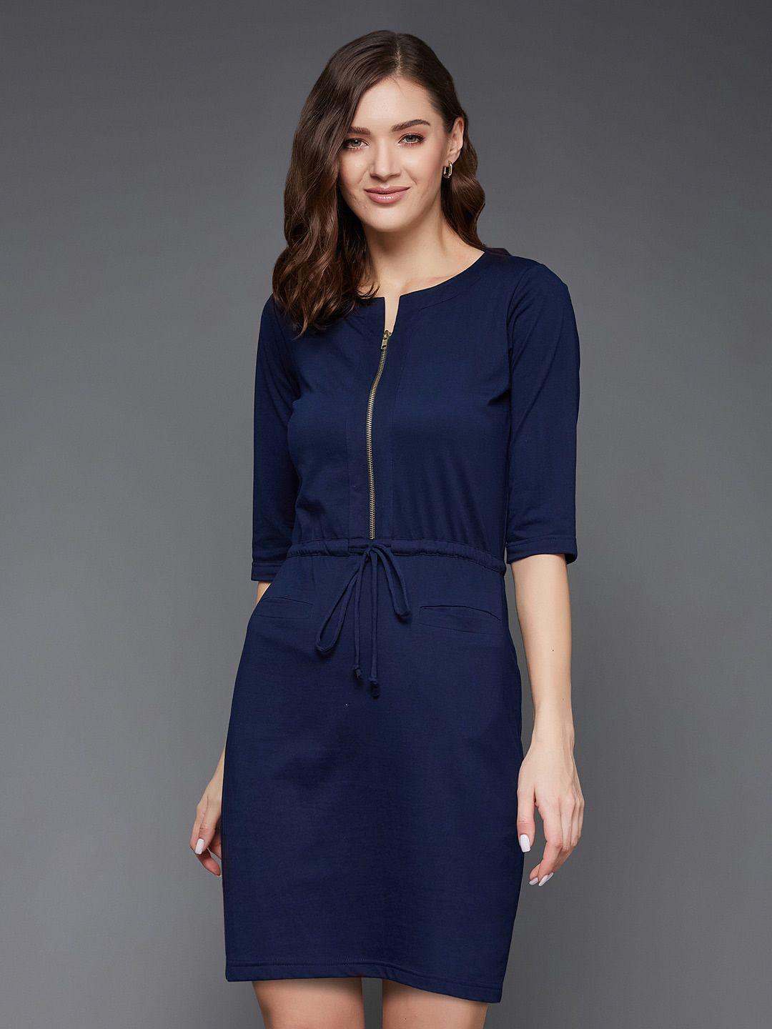 miss chase round neck sheath dress