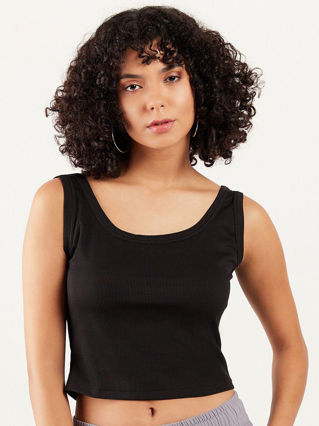 athena scoop neck crop tank top