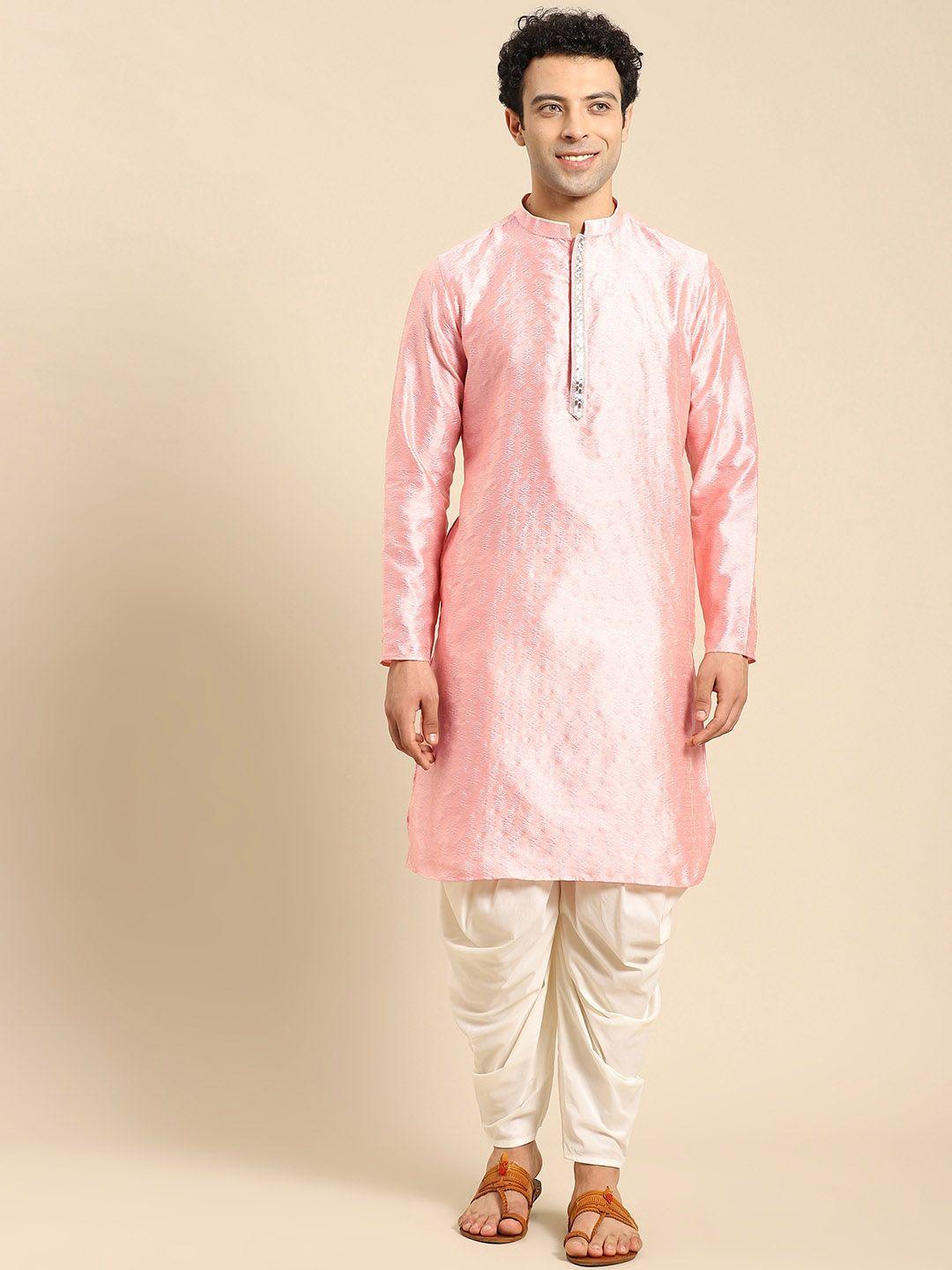 anouk geometric woven design straight kurta