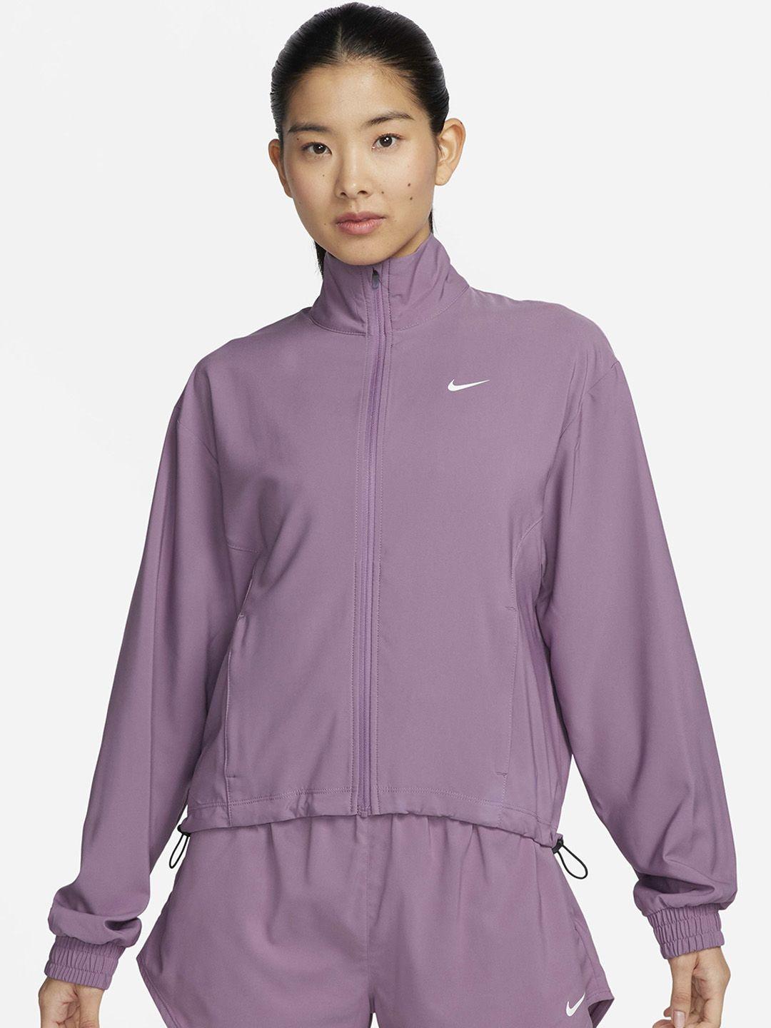 nike dri-fit windcheater mock collar sporty jacket