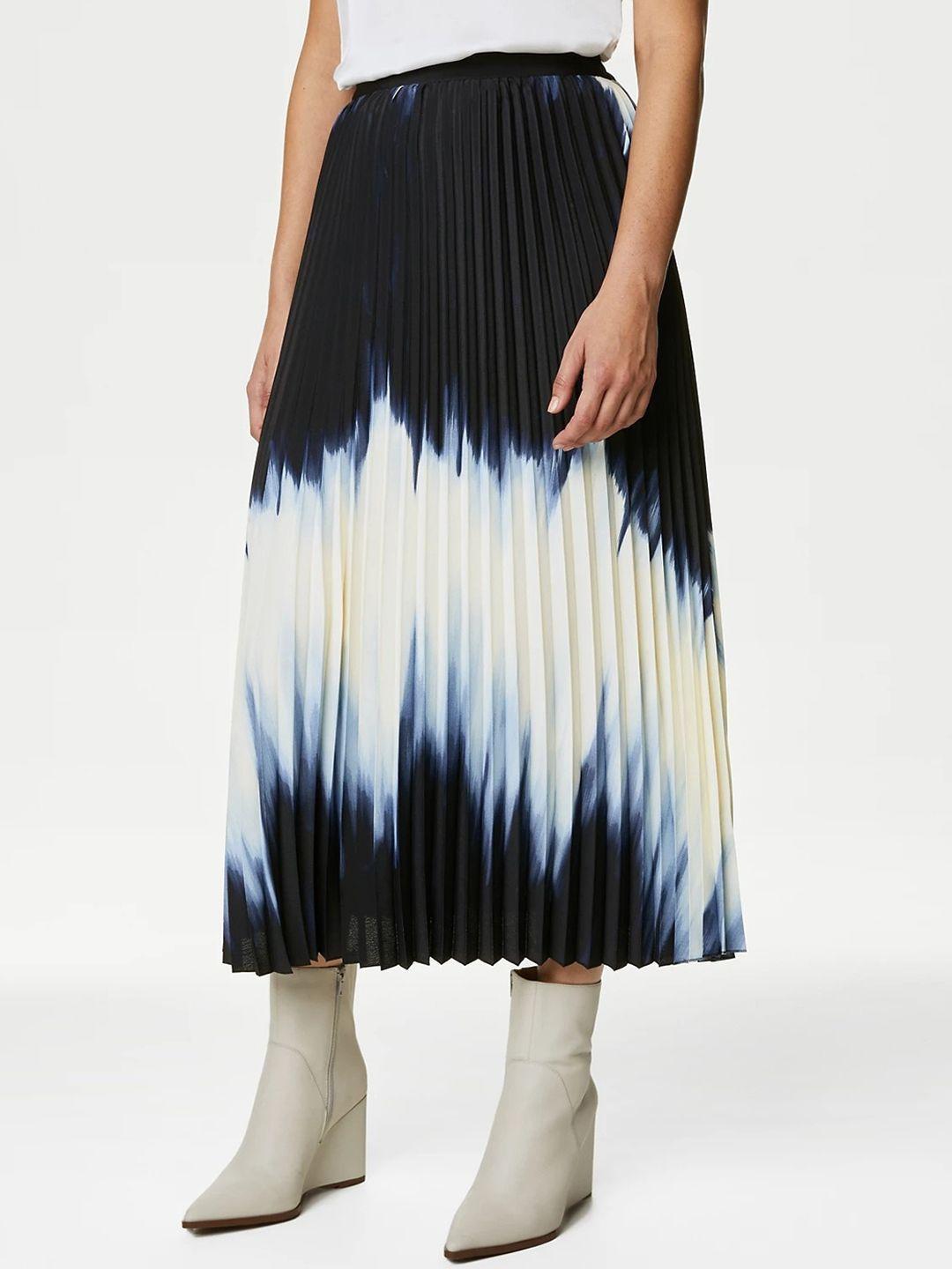 marks & spencer tie and dye maxi length flared skirt