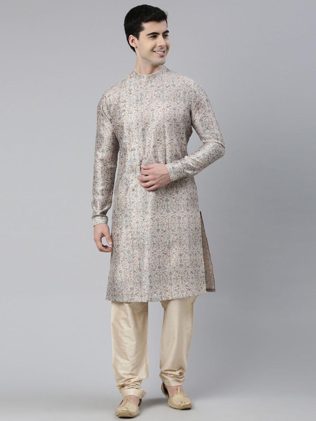 theethnic.co men ethnic motifs printed angrakha kurta