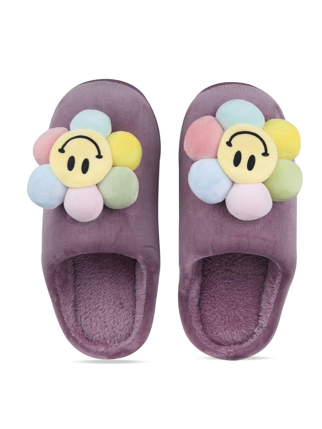 cassiey women purple & yellow room slippers