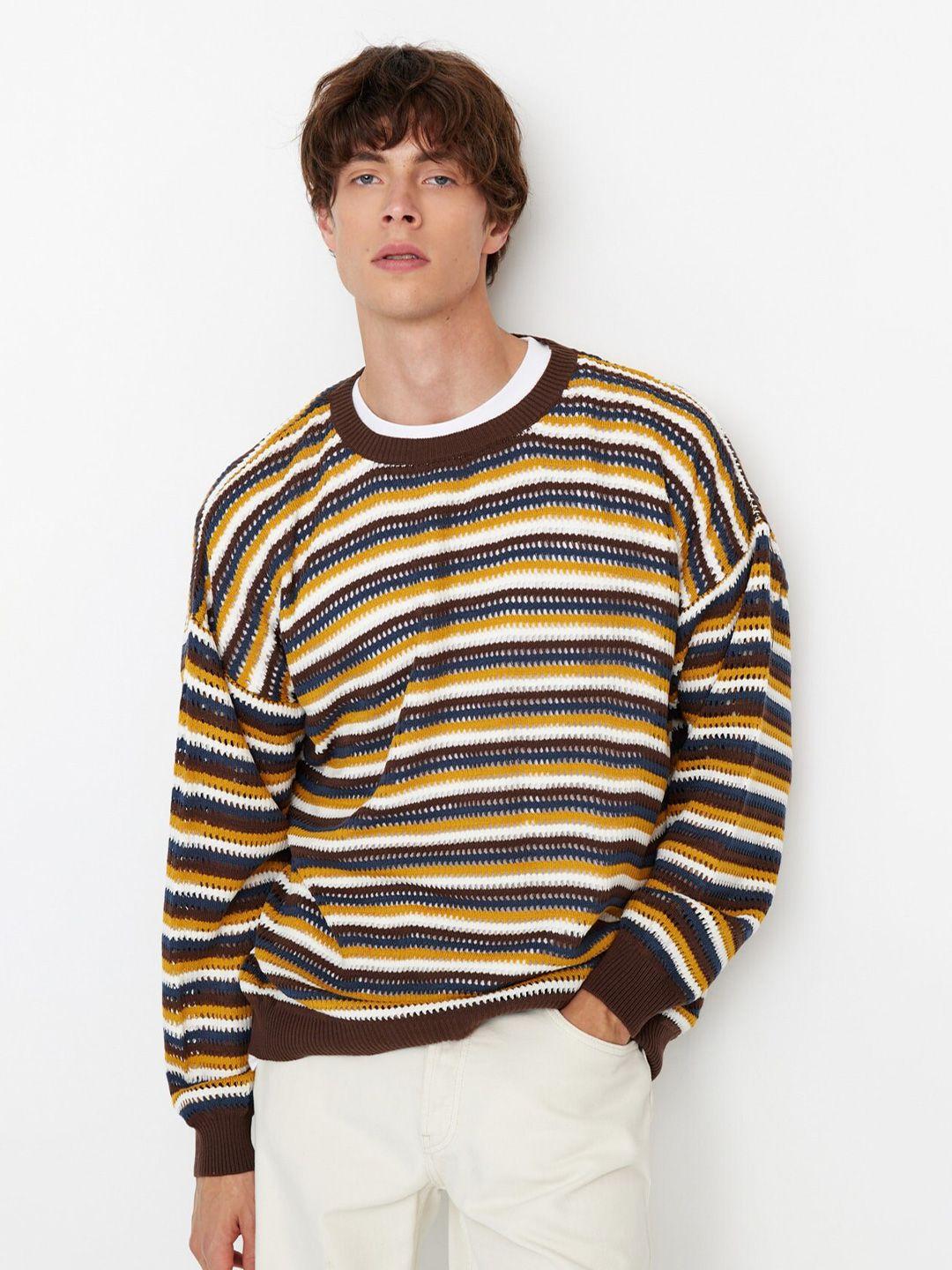 trendyol striped pullover sweater