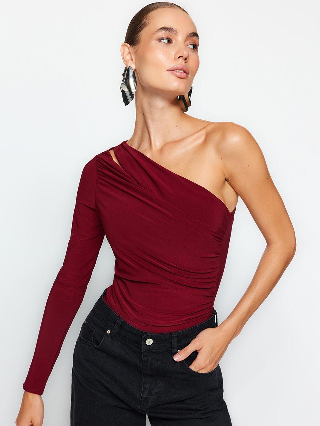 trendyol one shoulder bodysuit