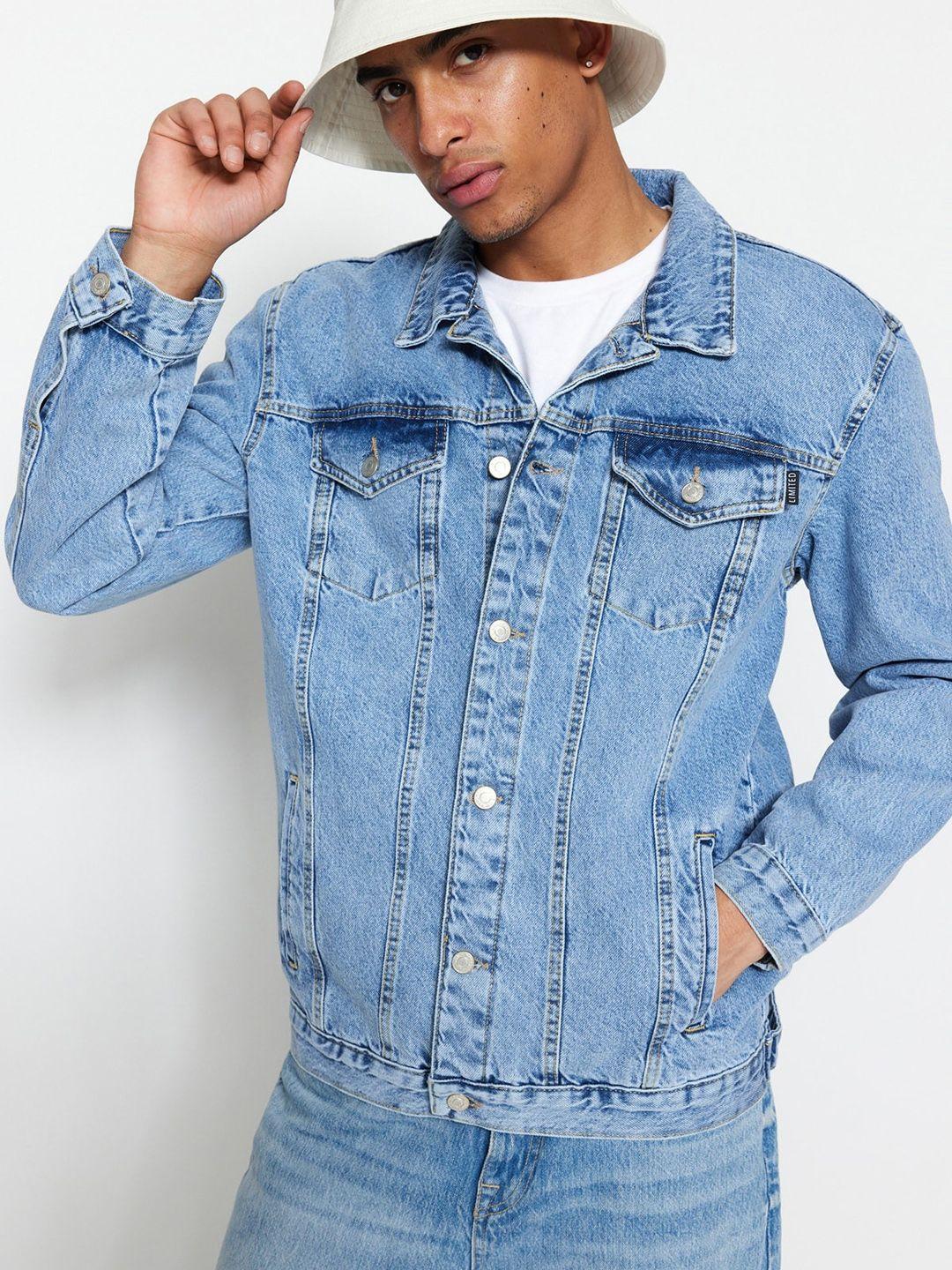 trendyol cotton washed denim jacket