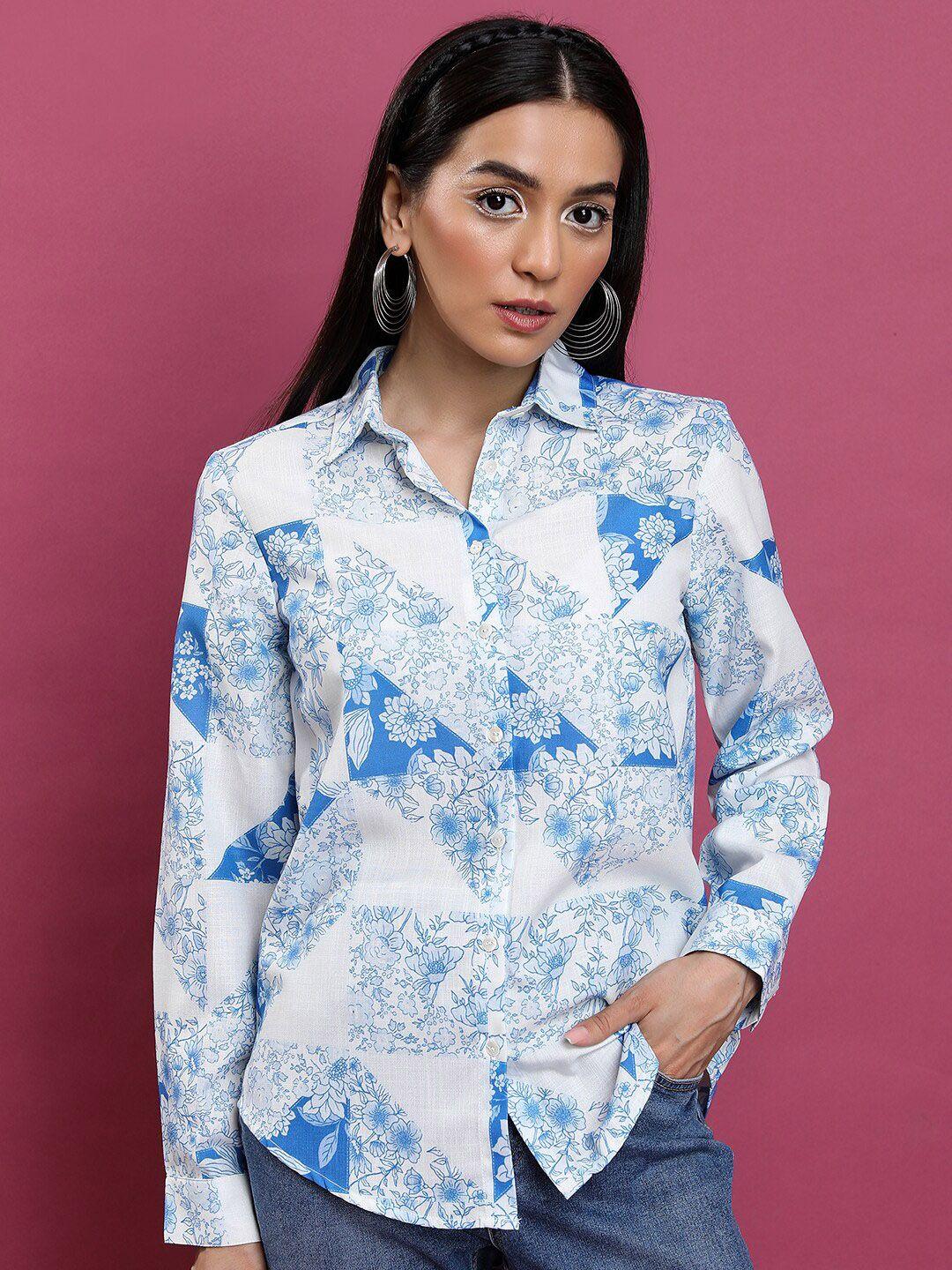 vishudh floral printed casual shirt