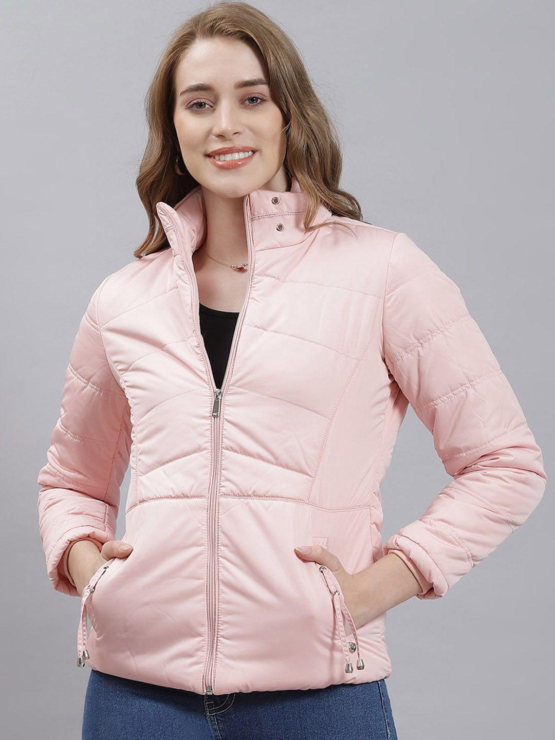 monte carlo mock collar lightweight padded jacket