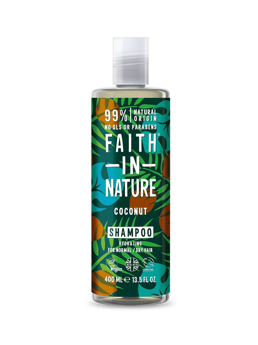 faith in nature coconut hydrating shampoo for normal / dry hair - 400ml