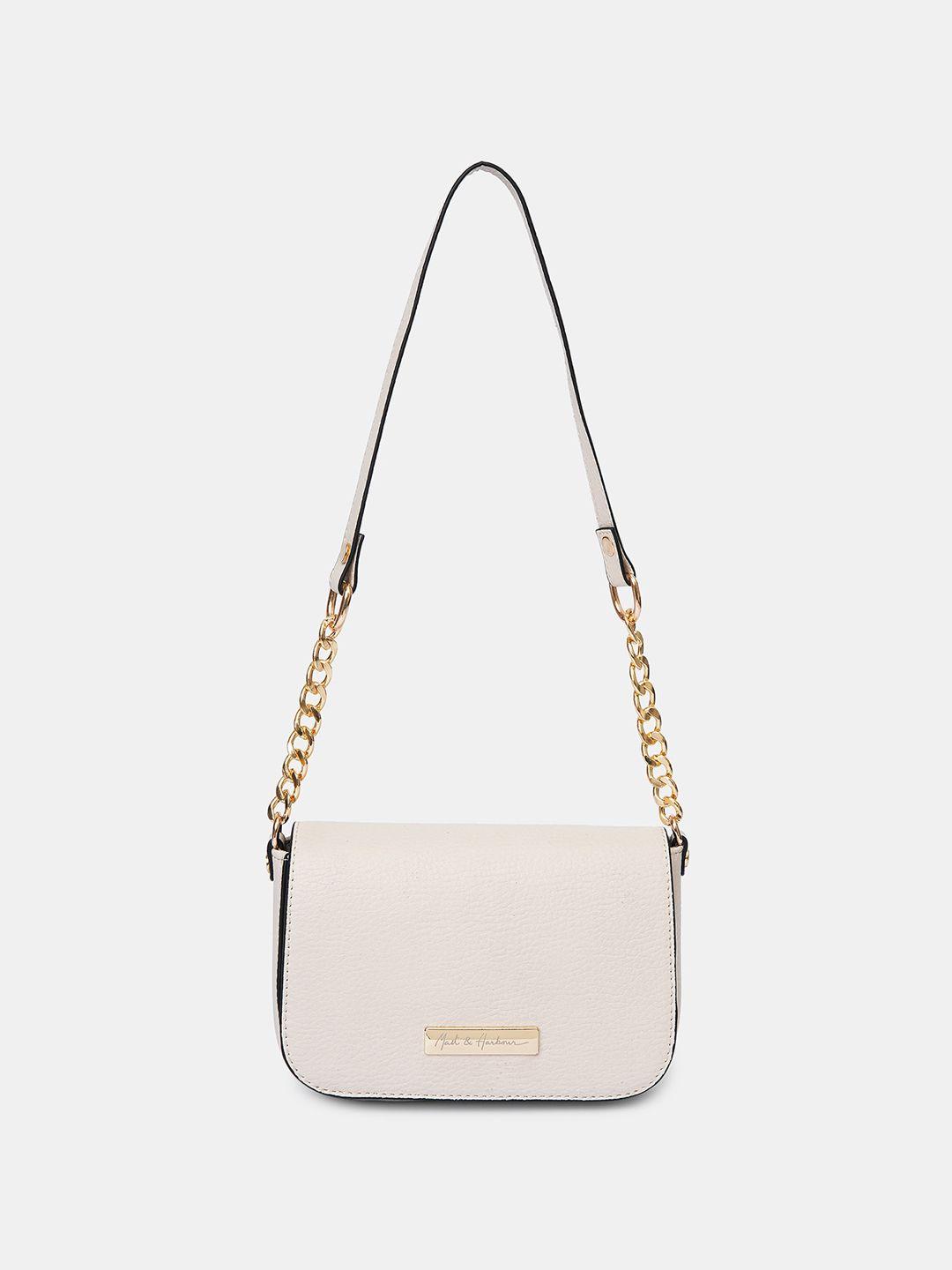 mast & harbour cream coloured structured sling bag