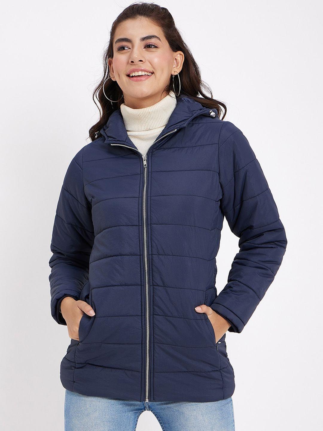 okane hooded lightweight longline padded jacket