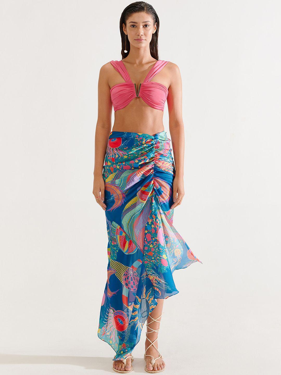 tizzi printedcelestial sorcery sarong swimwear