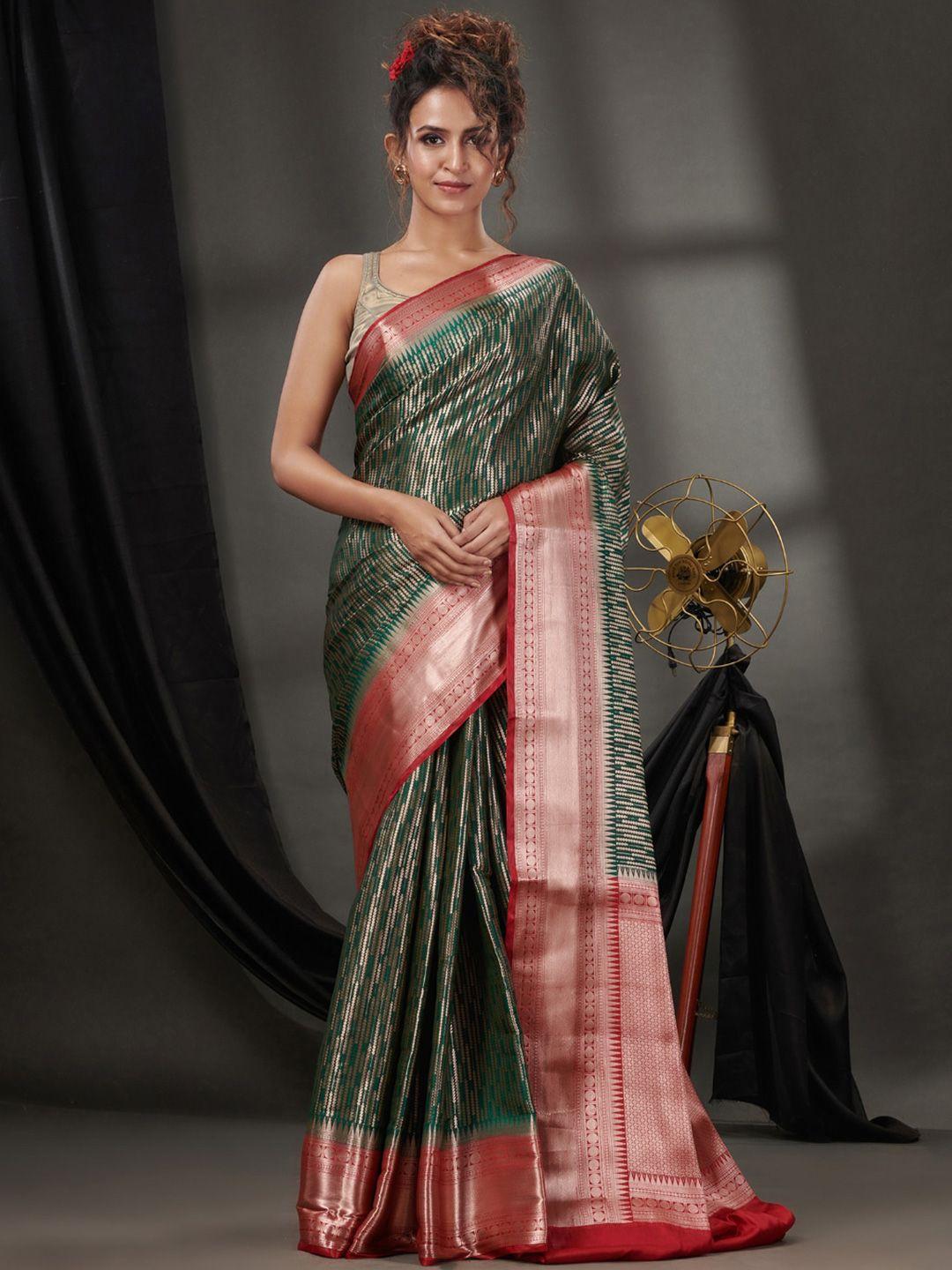 charukriti geometric woven design zari saree