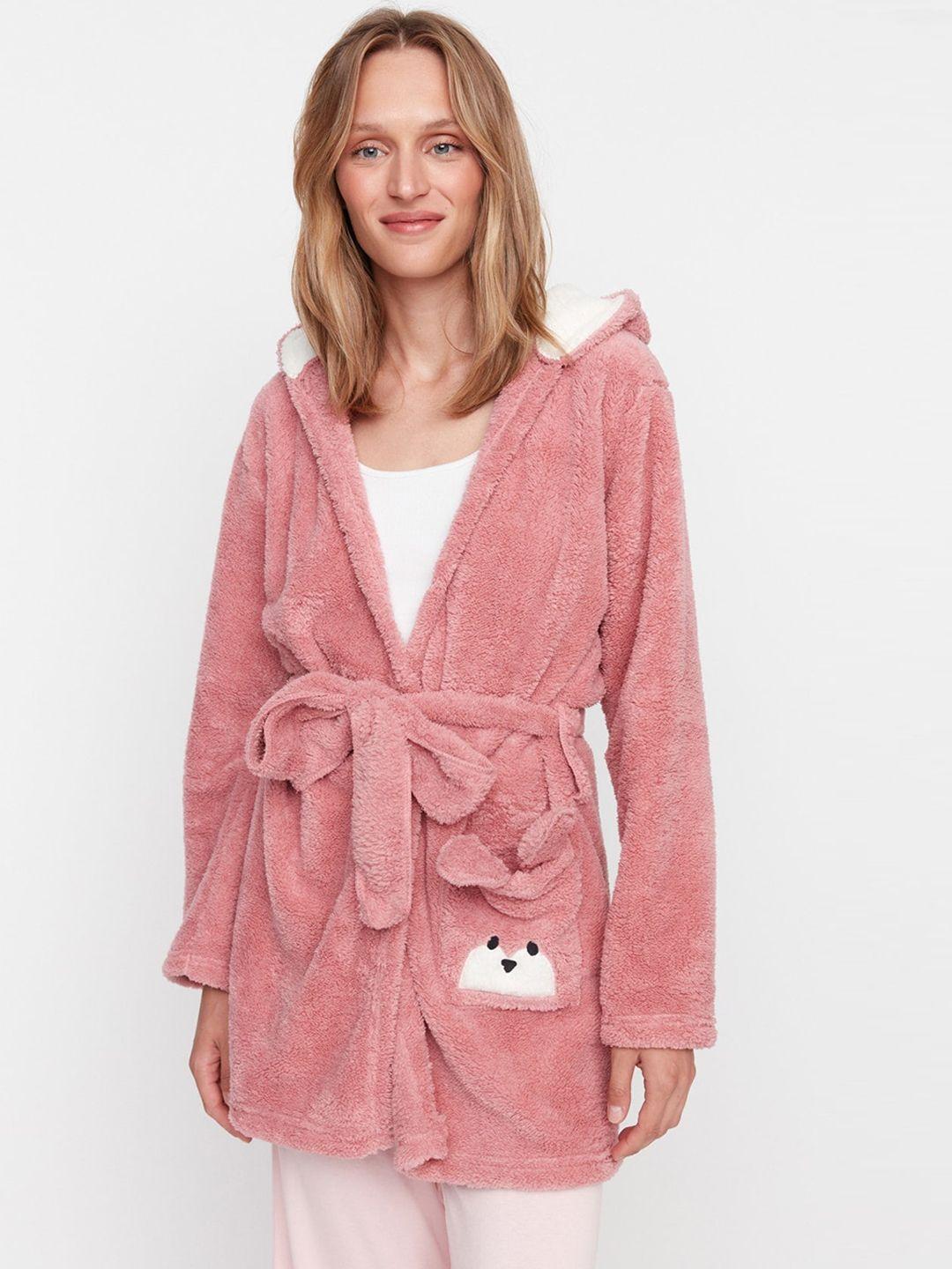 trendyol hooded wrap nightdress