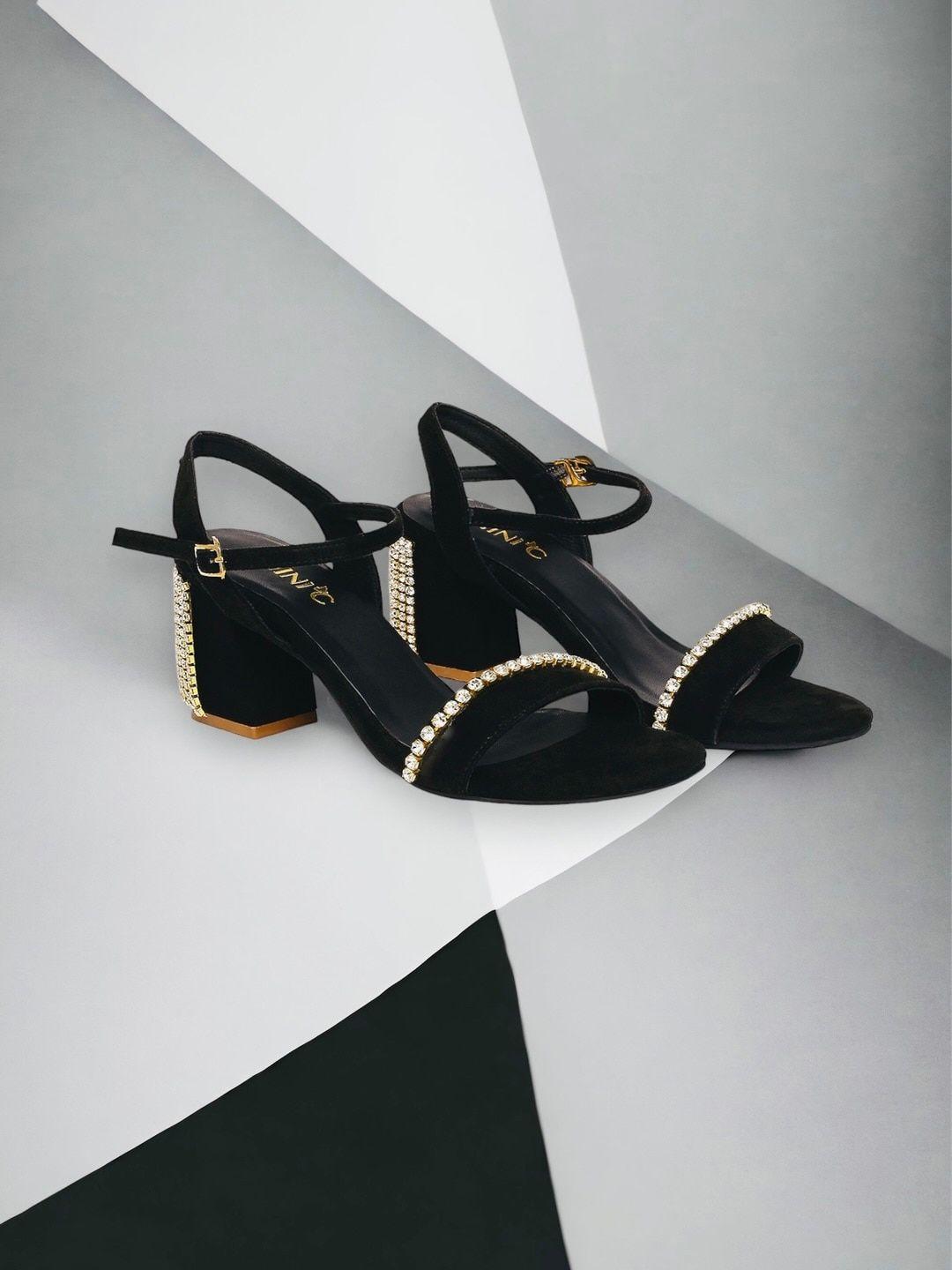 chini c embellished block heels with backstrap