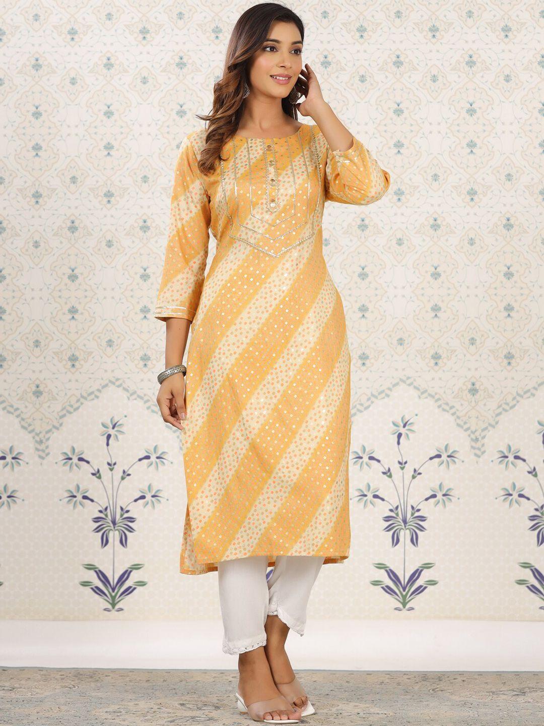 ode by house of pataudi geometric printed gotta patti kurta